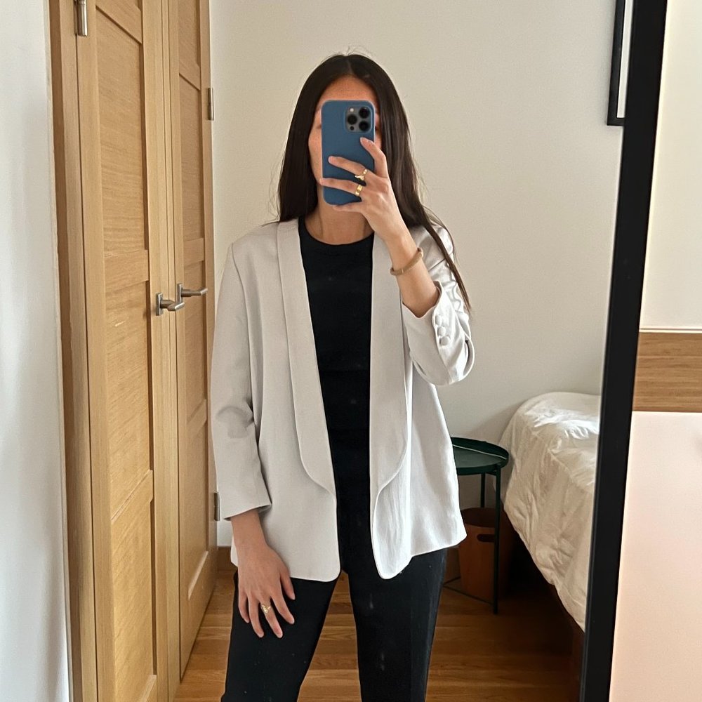 French Connection Light Gray Blazer